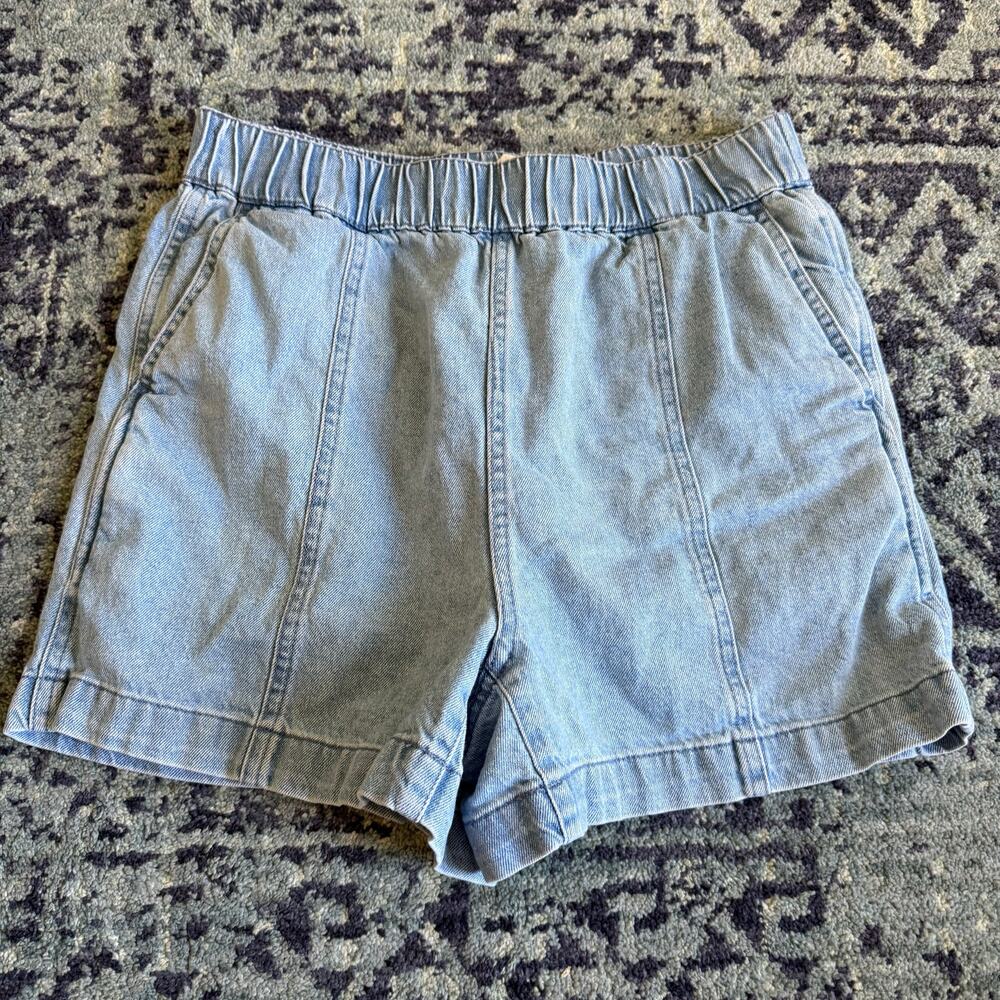 Madewell Denim Easy Pull-On Shorts in Rathmore Wash Preppy Summer Sz XS Pockets - Picture 6 of 11